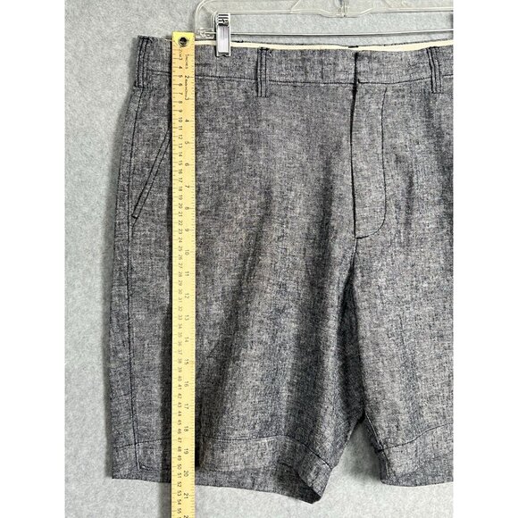 J Crew Linen Shorts Chambray Men SZ 38 Above Knee Chino 9’‘ - Picture 5 of 8